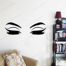 Eyelash Wall Decals Eyelashes Window Vinyl Sticker Beauty Salon Woman Lashes Eyebrows Brows Art Interior Decor  CX2194 2024 - buy cheap