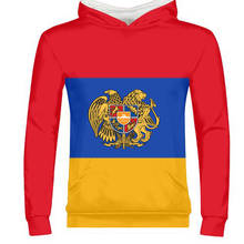 ARMENIA male youth custom made name number photo yellow red blue country zipper sweatshirt armenian nation flag boy clothes 2024 - buy cheap