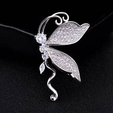 Fashion Butterfly Brooches For Women Perfect Zircon Crystal Pins Bag Scarf Accessories Luxury Jewelry Christmas Gift 2024 - buy cheap