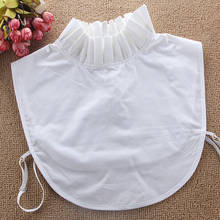 New Women Cotton Lace Fake Collar Blouse Vintage Detachable Shirt Collar False Collar Lapel Blouse Top Women Clothes Accessories 2024 - buy cheap