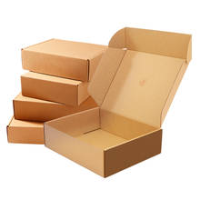 Cajas de papel Kraft para almacenamiento de embalaje, Cajas de Regalo para correo y boda, color marrón, 10 unids/lote 2024 - compra barato