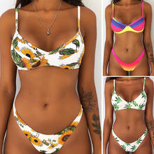 Women Bikini Set New  Print Push-up Padded Bra Bikini Set Triangle Swimwear Swimsuit Bathing Beach Summer 2024 - buy cheap