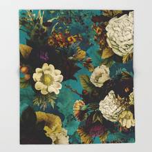 Винтажное одеяло с цветами для сада, портативное мягкое покрывало, домашнее украшение, фланелевое одеяло из микрофибры для кровати 2024 - купить недорого
