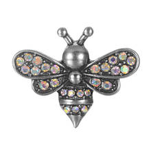 Broche de jengibre para pulsera, botones intercambiables de abeja pequeña, dijes de joyería DIY, Animal de 18MM, VN-2069 2024 - compra barato