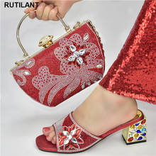 Zapatos italianos y bolso de tacón para mujer, calzado de fiesta, de alta calidad, para boda, último diseño 2024 - compra barato