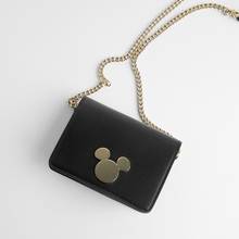 Bolsa feminina do mickey mouse da disney, bolsa fofa de ombro da minnie mensageiro, bolsa carteiro com corrente de desenho animado 2024 - compre barato