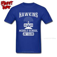 Stranger Things T-shirt Men Hawkins Middle School Club T Shirt 2019 Letter Clothes Manchester Male Tops Fitness Tees Gothic TV 2024 - buy cheap