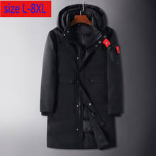 New Men Winter Super Large Fashion Padded Clothes X-long Casual Turn-down Collar Thick Mens Winter Coat Plus Size L-6XL 7XL 8XL 2024 - buy cheap