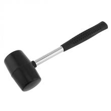 Martelo de borracha preto, anti-elástico, ferramenta de mão diy com cabeça redonda e cabo antiderrapante 2024 - compre barato
