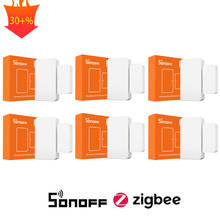 Умный мини-датчик SONOFF SNZB-04 ZigBee для окон и дверей, уведомление об обнаружении низкого заряда батареи через приложение eWeLink работает с ZBBridge 2024 - купить недорого