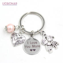 1PC New Arrival Valentine key chain Lovers Gifts I love you more Key Chain Key Ring for Men Women Stainless Steel Keyrings 2024 - buy cheap