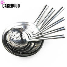 Household Practical Stainless Steel Long Handle Colander Food Filter Kitchen Cooker Oil Filter Filter Spoon Flour Sieve Colander 2024 - buy cheap