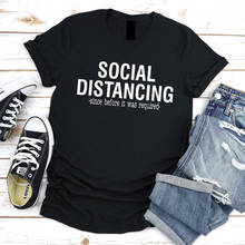 Camiseta de desembaraçamento social desde o recebimento, camiseta engraçada unisex de quarteira casual para mulheres 2024 - compre barato