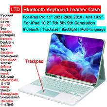 Bluetooth Magic Keyboard Case For iPad Pro 11 12.9 2021 2020 2018 Air 5 4 10.9 10.2 Tablet Case Russian Arabic Hebrew Keyboard 2024 - buy cheap