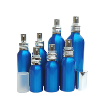 30ml 50ml 60ml 80ml 100ml 150ml Exquisite Blue Spray Bottle High Quality Metal Aluminum Perfume Atomizer Parfum Bottle 20pcs/lot 2024 - buy cheap