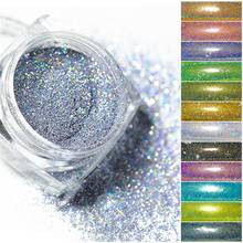 Pó de glitter para unhas a laser, decoração de pigmento para unhas, cromado, com lantejoulas, uv, flocos para arte de unhas, acessórios para manicure 2024 - compre barato