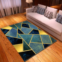 Alfombras grandes de estilo nórdico para el hogar, tapete moderno con estampado 3D geométrico para sala de estar y dormitorio, lavable 2024 - compra barato