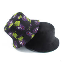 Sombrero de Panamá Reversible para hombre y mujer, gorro de pescador con estampado de uvas y frutas, a la moda, 2021 2024 - compra barato