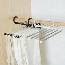 Multi-functional Pants Rack Shelves Portable 5 in1 Stainless Steel Wardrobe Magic Clothes Hanger Storage Drying Hanger 2024 - buy cheap