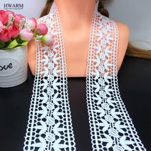 5yard 5.5cm Bamboo leaf reticulate white african lace fabric ribbon trim DIY wedding decoration hat pillow skirt accessories 2024 - buy cheap