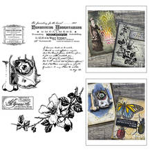 Selos decorativos de folhas e flores, conjunto de selos claro com palavras, nariz e olho, álbum de recortes para artesanato, cartão de papel, sem corte de metal, 2021 2024 - compre barato