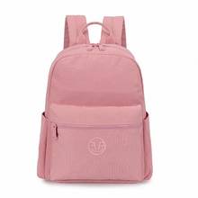 Women Backpack 2020 Nylon Travel Shoulder Bag Soft School Bag For Teenage Girls Solid Color Waterproof Pack Purse 2024 - купить недорого
