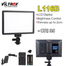 Viltrox-painel de luz led para câmera, filmadora dslr, tela lcd super fina, l116b, regulável 2024 - compre barato