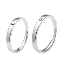 Anéis de casal promessas para casal, 2 peças genuíno sol lua aliança de casamento para ele e seu presente de joia 2024 - compre barato