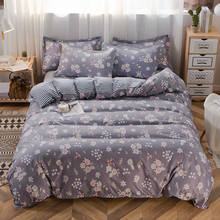 Jogo de cama de algodão egípcio, conjunto completo de roupas de cama com flores, 4 peças 2024 - compre barato