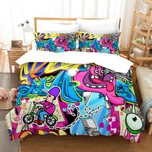 3D Graffiti Street Art Printed Bedding Set Popular Fashion Duvet Cover Set for Adults Kids Bed Set Twin Queen King Size Dropship 2024 - buy cheap