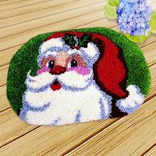 Christmas Latch Hook Cushion Pillow Socks with gift Embroidery Rug Kits Carpet Handmade Unfinished Needlework Crocheting Rug Mat 2024 - buy cheap