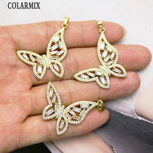 8Pcs Zircon butterfly charms  jewelry pendant zircon butterfly jewelry charms pendants Handmade women accessories pendants 7319 2024 - buy cheap
