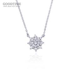 Fashion Women Pure 925 Sterling Silver Necklaces Star Shape Shine Zircon Chain Pendant Necklaces Girl Chain Jewelry Accessory 2024 - buy cheap