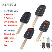 Carcasa de la llave a distancia del coche Keyecu con 2/3/4 botones para Honda City, Crider, Jazz, Vezel, Greiz, Fit, Xrv 2024 - compra barato