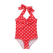 Infant Kids Baby Girls Polka Dot One Piece Bikini Swimsuit Swimwear Swimming 2024 - buy cheap