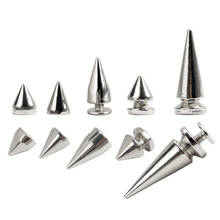 20 Pcs Silver Clothing Metal Conical Spikes Pins With Screwdriver Rivet Leather Craft DIY Bag Shoes Decoration Punk Rock Spots 2024 - buy cheap