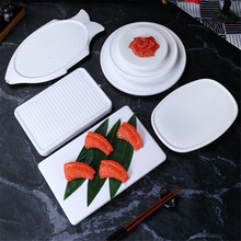 Sushi Dinnerware Dinner Plate Cuisine Western Restaurant Melamine Dish plastic seafood white Sashimi Dish sushi plate boat board 2024 - buy cheap