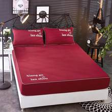 Bed Sheet Fitted Sheet with Elastic Band Home King Queen Size Bed Mattress Cover Bedsheet 120*200/180*220/200*220cm Sabanas 2024 - buy cheap