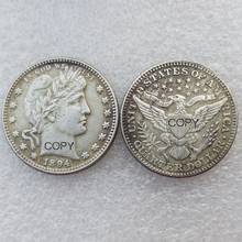 USA  Barber Quarter Dollars 1894  Different Mint  Silver Plated Copy Coin 2024 - buy cheap