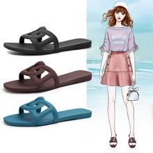 Summer Beach Woman Flip Flops Valentine Slippers PVC Slides Female Sandals Slip on Flat with Women Home Slippers Jelly Shoes New 2024 - buy cheap