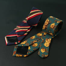 Gravatas clássicas estilosas para homens e mulheres, 6cm, trajes de flor, gravata preta, verde, gravata de pescoço para casamento, negócios, listras, gravatas 2024 - compre barato