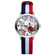 JA34-relojes con dibujos animados para niños y niñas, pulsera de cuarzo con correa de nailon, Estilo de gato bonitos, a la moda 2024 - compra barato