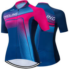 2022 Women Cycling Jersey Mountian Road Bike Jersey Bicycle Clothing Team Maillot Ropa Ciclismo Bike Shirts Top Pink Green Blue 2024 - buy cheap
