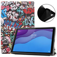 For Lenovo Tab M10 HD 2nd Gen TB-X306X TB-X306 Tablet Tri-fold Painted Case Auto-Wake up Sleep PU Leather Stand Protective Cover 2024 - buy cheap