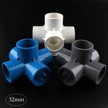 2-20pcs 32mm Inner Diamater PVC Pipe 5 way Connector PVC 90 degrees Joint Garden Irrigation Tube Adapter Wardrobe Tent Fittings 2024 - buy cheap