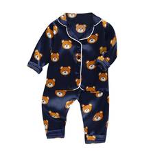 Winter Toddler Baby Girls Boys Set Long Sleeve Cartoon Bear Tops+Pants Pajamas Sleepwear korean fashion clothing infant clothes 2024 - buy cheap