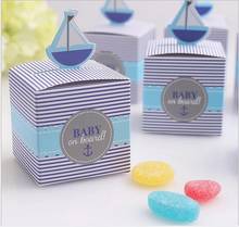 (50 pcs/lot)Free Shipping Creative Sailing Boat Shape Wedding Candy Box Baby Shower Favors Birthday Party Gift Packing Boxes 2024 - buy cheap