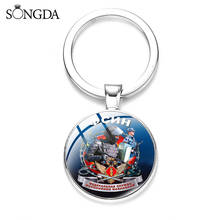 Federal Service Of Execution Of Punishments Keychain Spetsnaz GRU Art Photo Glass Dome Metal Key Chain For Friends Jewelry Gifts 2024 - buy cheap