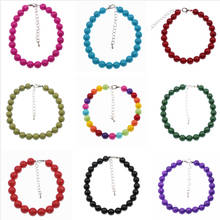 8mm Trendy Beads Strand Bracelet for Girls Women Jewelry 19 Colors Baking Paint Round Bangle Clasp Party Family Gift 7.5inch B73 2024 - buy cheap