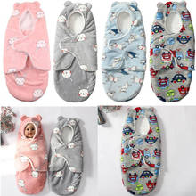 0-6 Months Newborn Baby Blanket Swaddle Wrap Winter Thicken Coral Fleece Cute Cartoon Hooded Sleeping Bag Infant Sleepsack 2024 - buy cheap